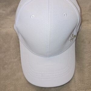 Classic White Baseball Cap with Hello Beautiful In Gold Script